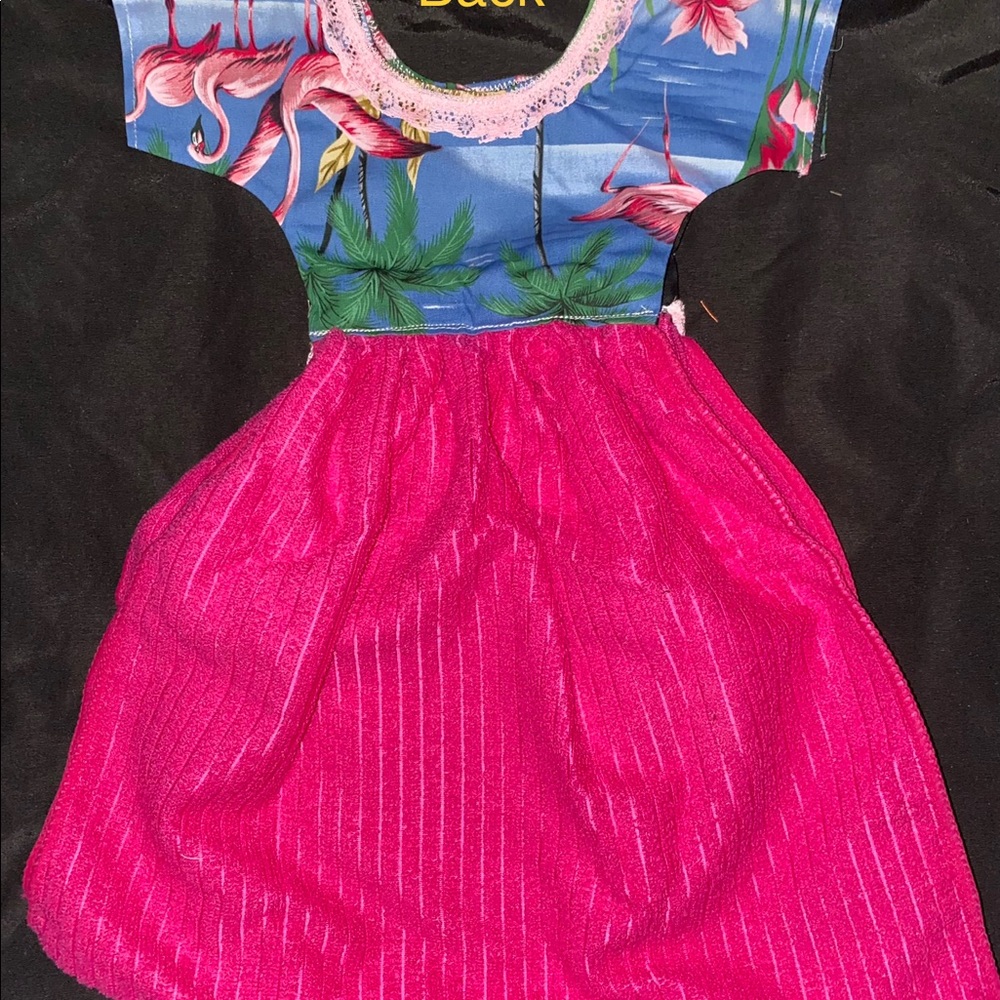 Flamingo design hand towel - Picture 2 of 3